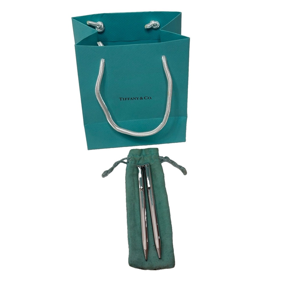Vintage Tiffany & Co. Sterling Silver T-Clip Ballpoint Pen & Mechanical Pencil